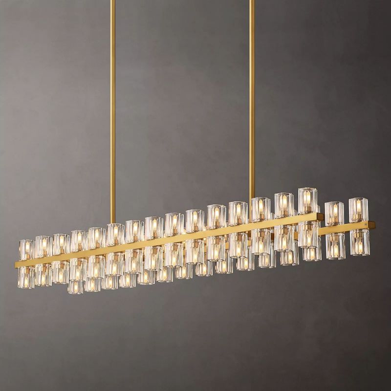 Aka Wine-glass Rectangular Chandelier 54" - thebelacan
