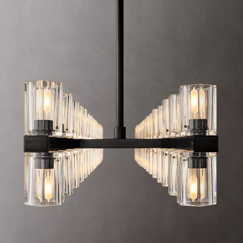 Aka Wine-glass Rectangular Chandelier 54" - thebelacan