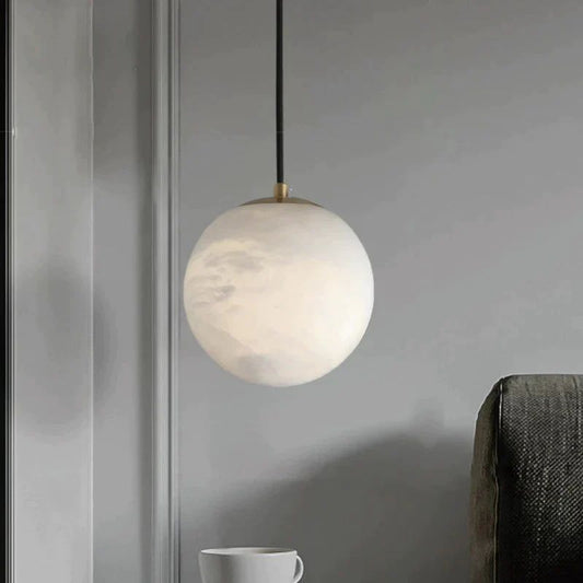 Alabaster Ball Pendant Light - thebelacan