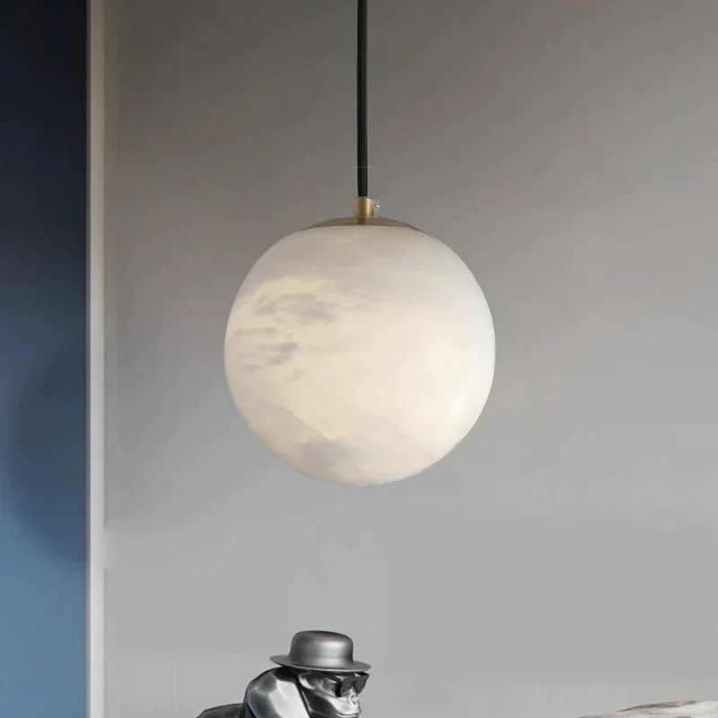Alabaster Ball Pendant Light - thebelacan