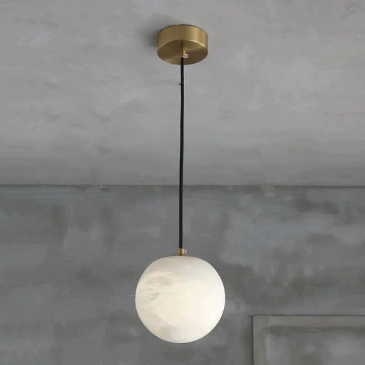 Alabaster Ball Pendant Light - thebelacan