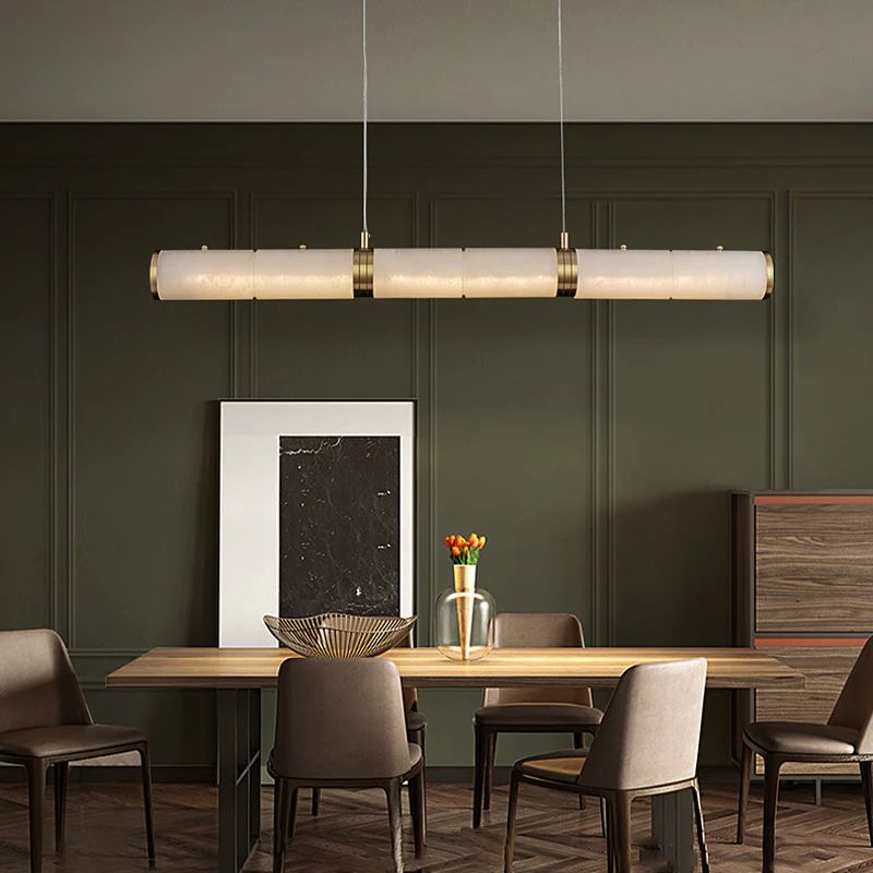 Alabaster Cylindrical Chandelier - thebelacan