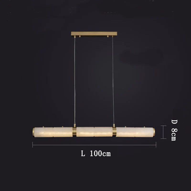 Alabaster Cylindrical Chandelier - thebelacan