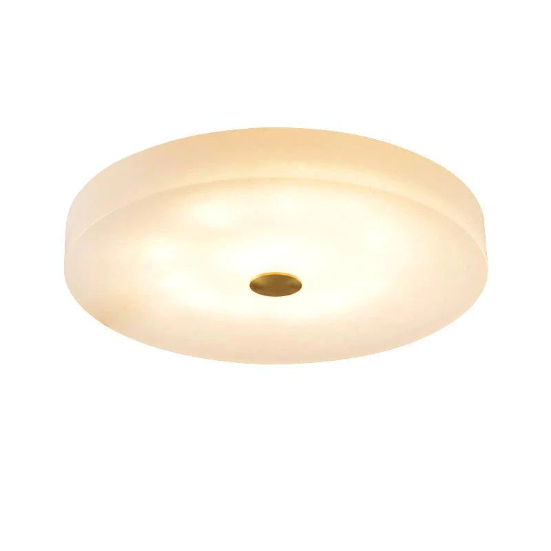 Alabaster Flush Mounted Round Led Chandelier - thebelacan