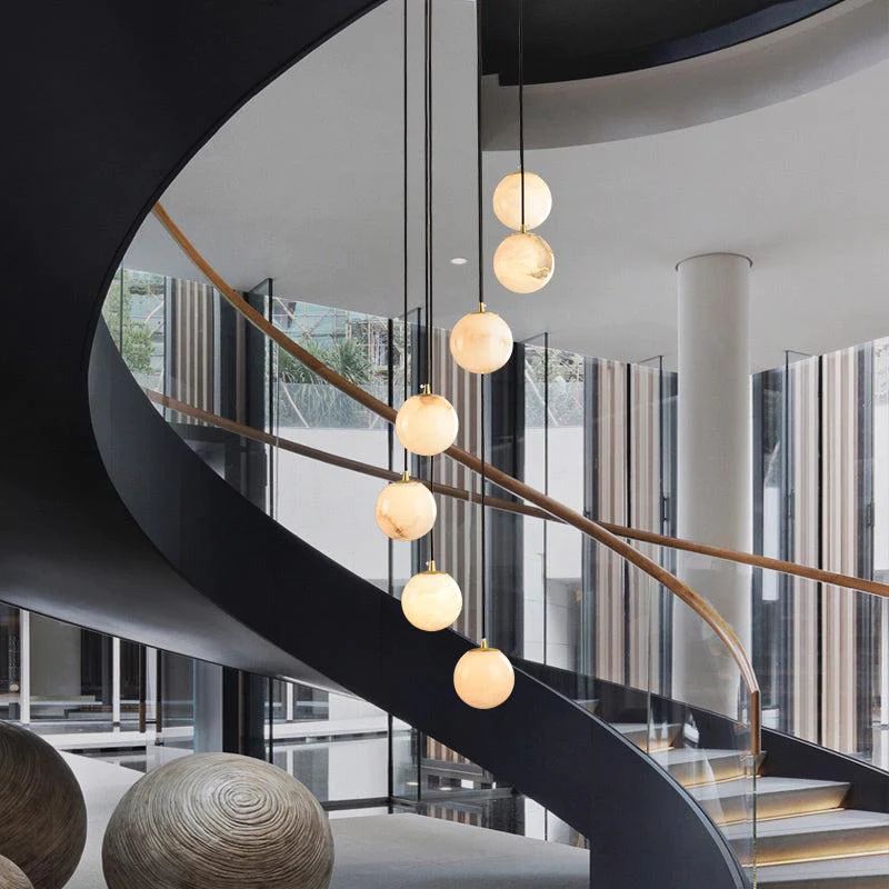 Alabaster Global Wavy Chandelier - thebelacan