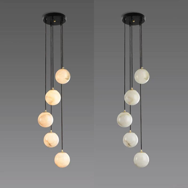 Alabaster Global Wavy Chandelier - thebelacan