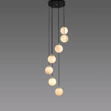 Alabaster Global Wavy Chandelier - thebelacan