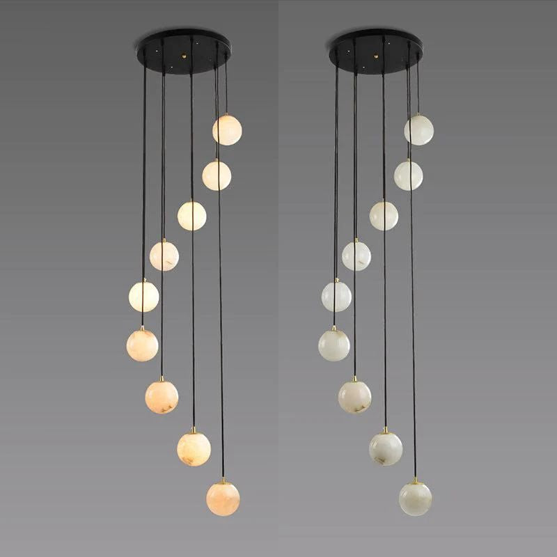 Alabaster Global Wavy Chandelier - thebelacan