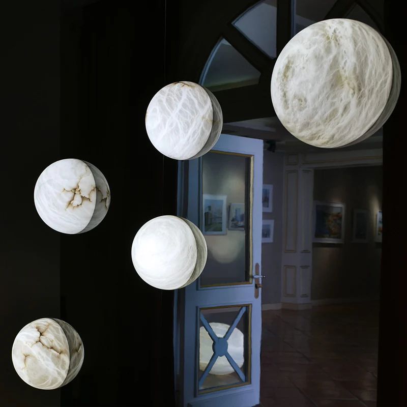 Alabaster Hemisphere Wall Sconce - thebelacan