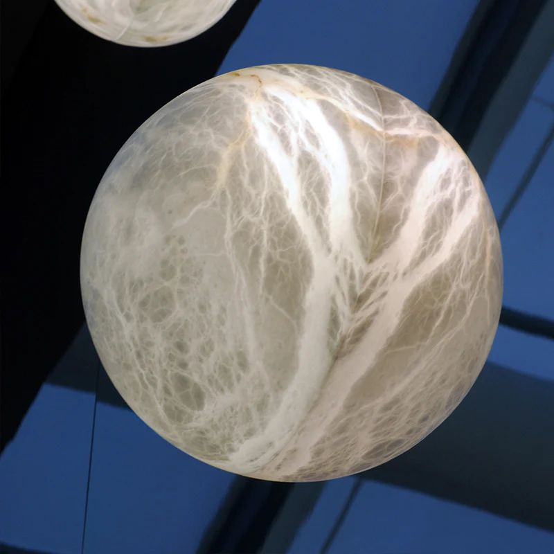 Alabaster Hemisphere Wall Sconce - thebelacan