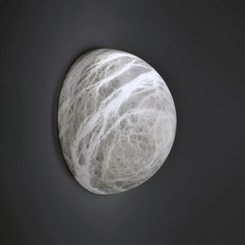 Alabaster Hemisphere Wall Sconce - thebelacan