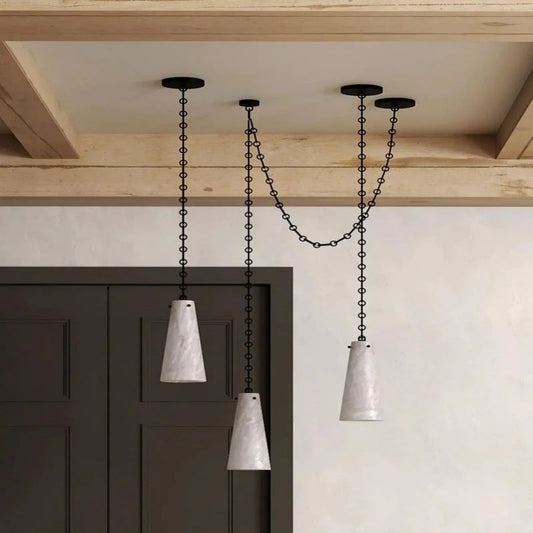 Alabaster Modern 3-light Marble Chandelier - thebelacan