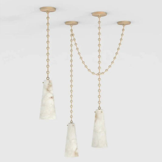 Alabaster Modern 3-light Marble Chandelier - thebelacan