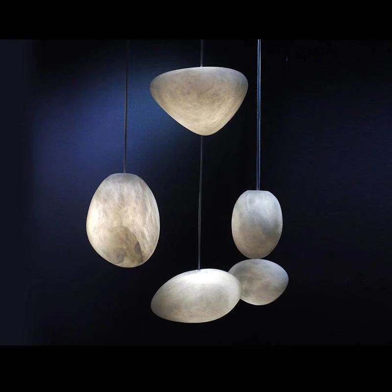 Alabaster Natural Stone Pendant 9.8 D