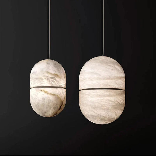 Alabaster Oval Pendant - thebelacan