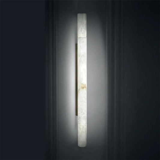 Alabaster Round Tube Wall Sconce - thebelacan