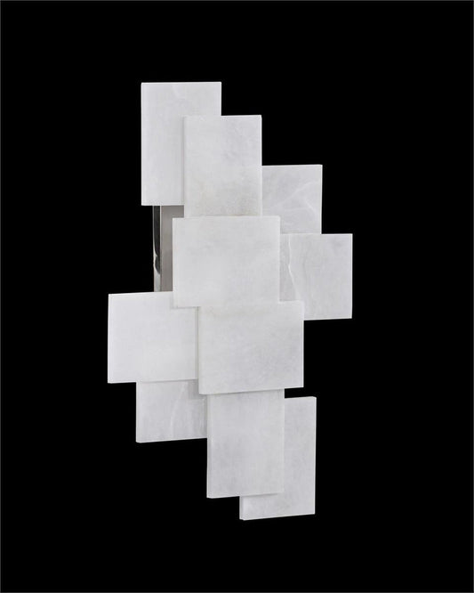 Alabaster Irregular Shape Wall Sconce - thebelacan