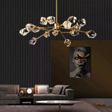 Angelia Faceted Oval Chandelier For Living Room - thebelacan