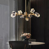 Angelia Faceted Oval Chandelier For Living Room - thebelacan