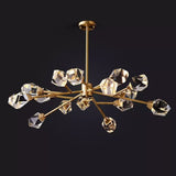 Angelia Faceted Oval Chandelier For Living Room - thebelacan