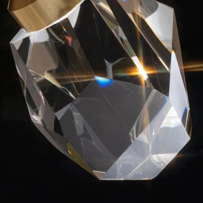 Angelia Faceted Crystal Prisms Crown Chandelier - thebelacan