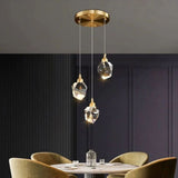 Angelia Faceted Round Pendant For Dining Room - thebelacan