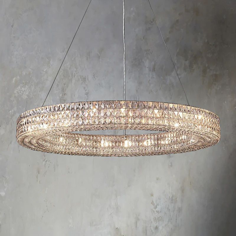 Brilliant Crystal Round Chandelier 32"44"59" - thebelacan