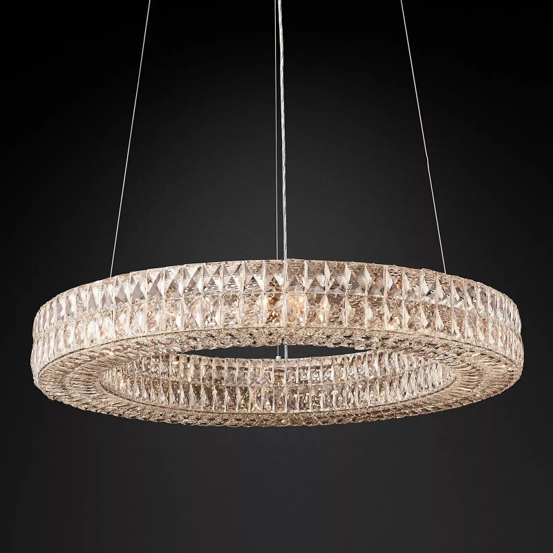 Brilliant Crystal Round Chandelier 32"44"59" - thebelacan