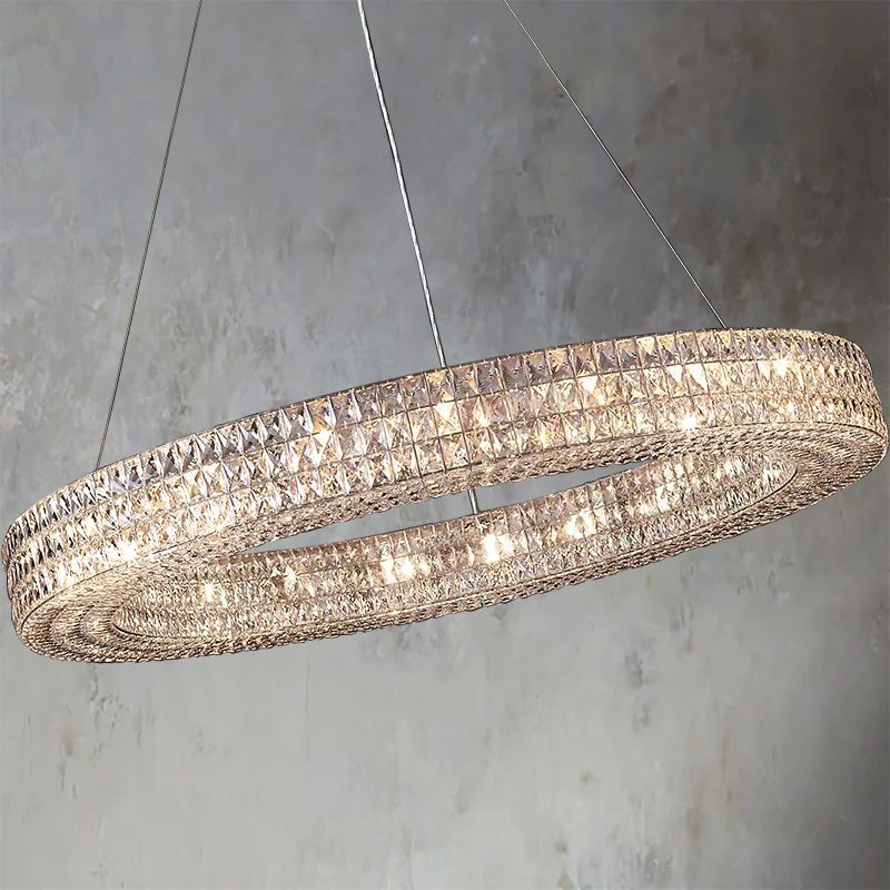 Brilliant Crystal Round Chandelier 32"44"59" - thebelacan
