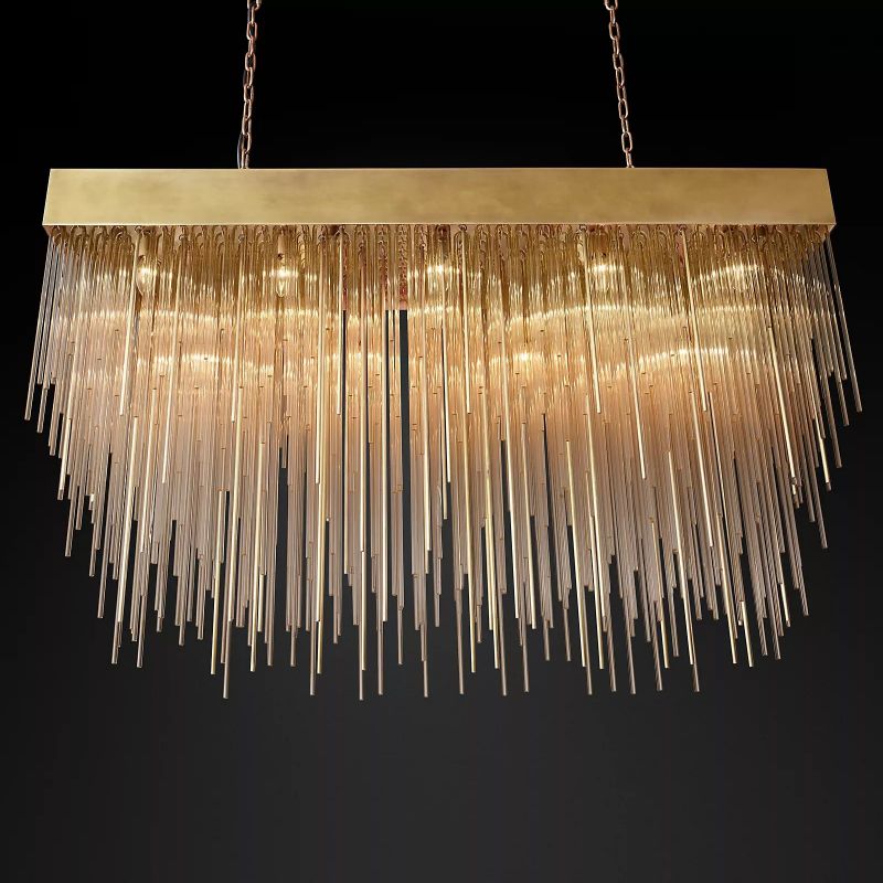 Cascada Rectangular Chandelier 54" - thebelacan