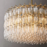 Chara Clear Glass Round Chandelier 37" - thebelacan