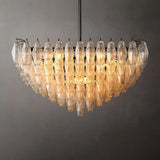 Chara Clear Glass Square Chandelier 32" - thebelacan