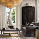 Chara Clear Glass Square Chandelier 32" - thebelacan