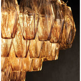Chara Clear Glass Square Chandelier 32" - thebelacan