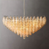 Chara Clear Glass Square Chandelier 32" - thebelacan