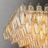Chara Clear Glass Tiered Rectangular Chandelier 54" - thebelacan