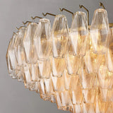 Chara Clear Glass Tiered Round Chandelier 47" - thebelacan