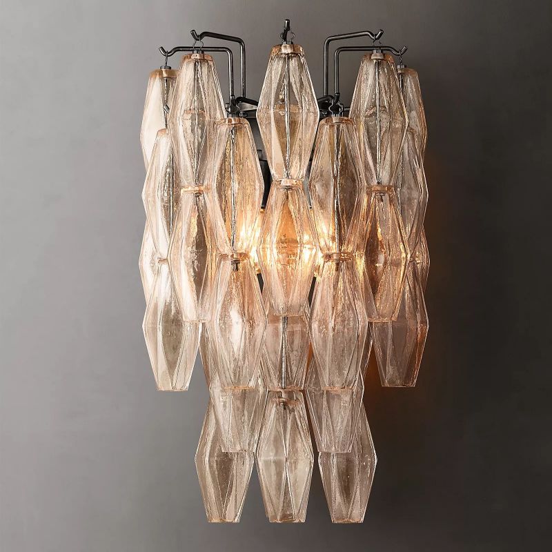 Chara Clear Glass Short Wall Sconce - thebelacan