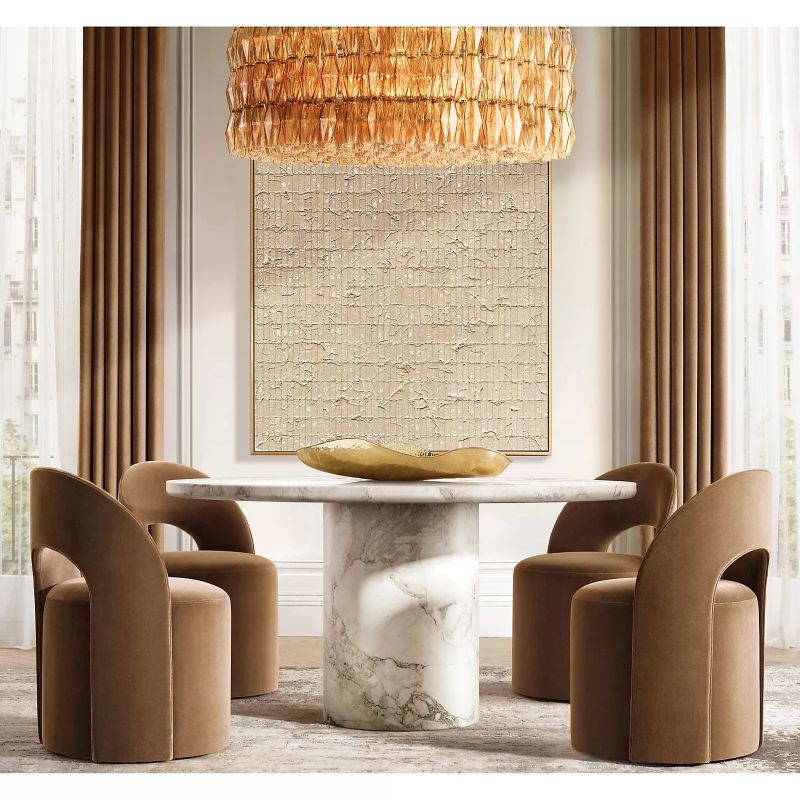 Chara Smoke Glass Round Chandelier 37" - thebelacan