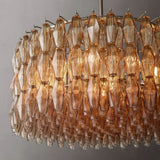 Chara Smoke Glass Round Chandelier 37" - thebelacan
