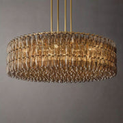 Chara Smoke Glass Round Chandelier 62" - thebelacan