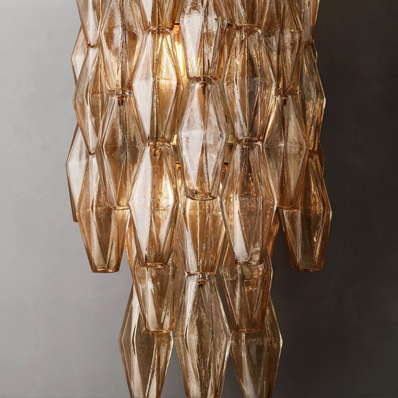 Chara Smoke Glass Grand Wall Sconce - thebelacan