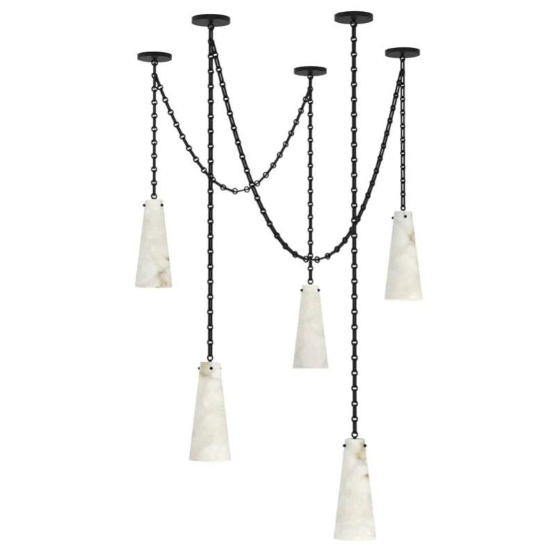 Alabaster Modern 5-light Marble Chandelier - thebelacan