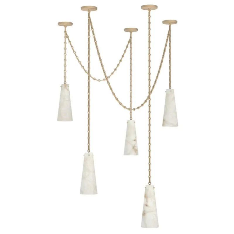 Alabaster Modern 5-light Marble Chandelier - thebelacan