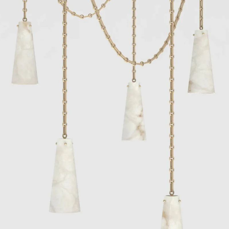 Alabaster Modern 5-light Marble Chandelier - thebelacan