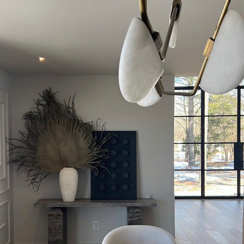 Alabaster Artistic Modern Chandelier for Bar Area - thebelacan