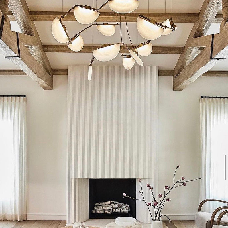 Alabaster Artistic Modern Chandelier for Bar Area - thebelacan