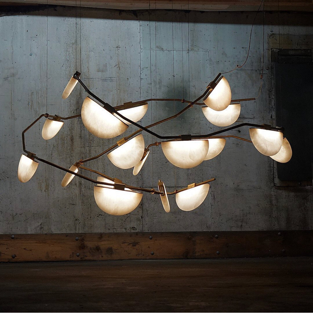 Alabaster Artistic Modern Chandelier for Bar Area - thebelacan