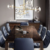Glass Ball 6-stem Chandelier 55" - thebelacan