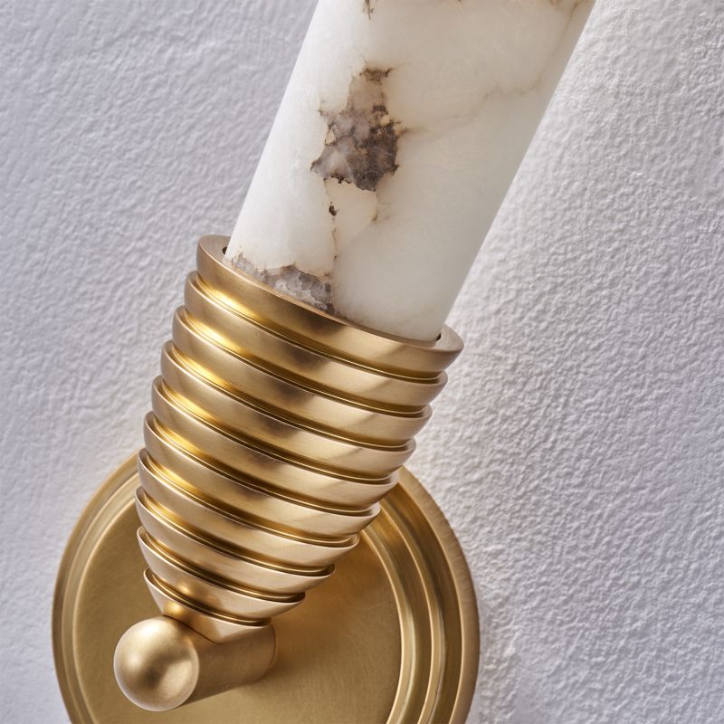 Gypsum Alabaster LED Wall Sconce - thebelacan